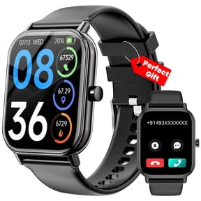 Mingdaln Men Smartwatch，46mm with Answer/Make Calls/120+ Sport Modes/IP68 Waterproof, Fitness Tracker fits for Android and iPhone Devices, perfect gift (Black)