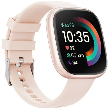 Mingdaln 2025 New 1.72-Inch Women's Smart Watch with Answer/Make Calls/100 Sports Modes, 1ATM Waterproof, fits for Android and iPhone Devices (Alloy Pink)