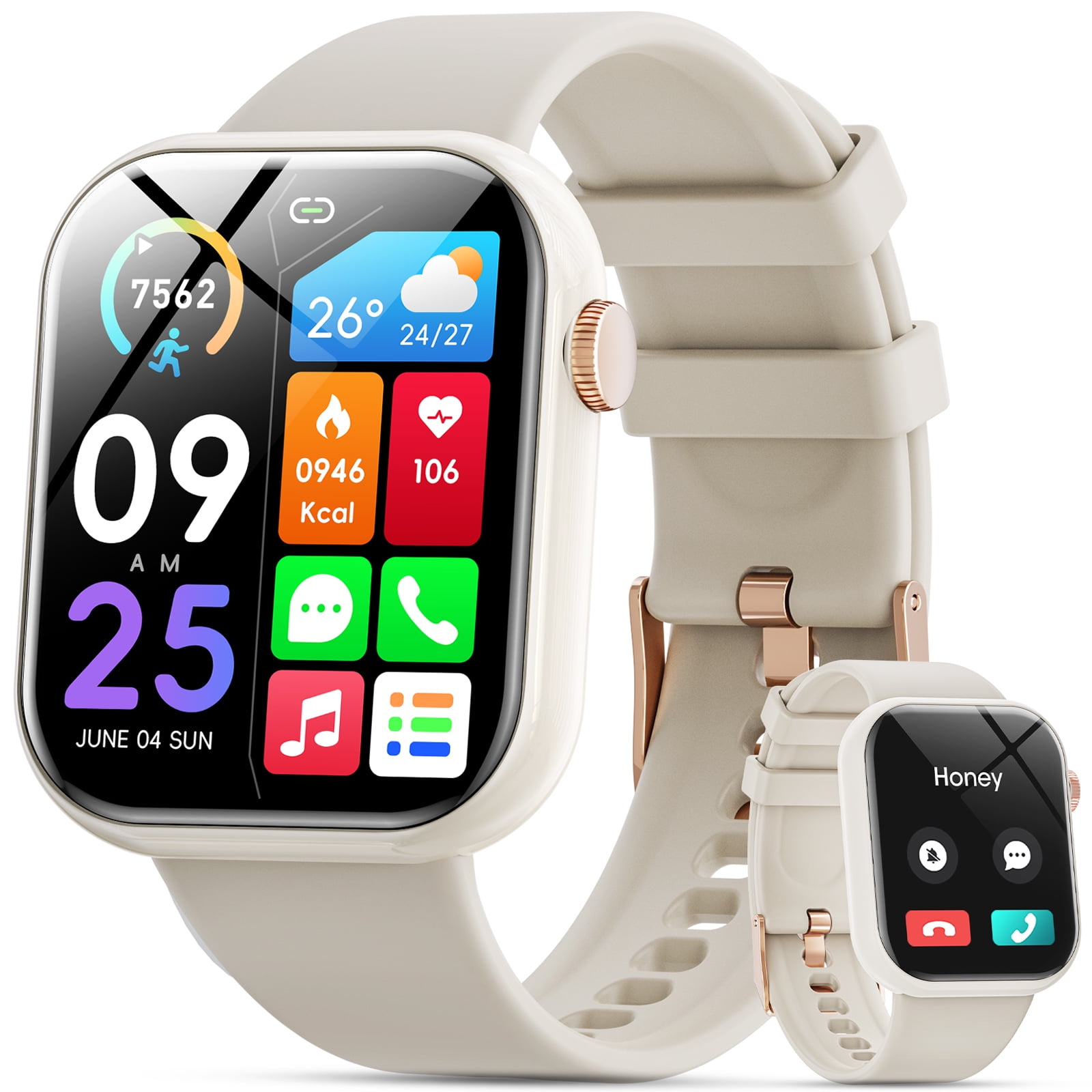 Mingdaln 2025 New 1.85-inch Men Women's Smartwatch with Answer