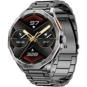 MINGDALN Military Smartwatch for Men, 55MM with Bluetooth Answer Make Calls/120+ Sport Mode/30-Day Standby, Rugged Smartwatch fits for Android and iPhone Devices (Zinc alloy Gray)