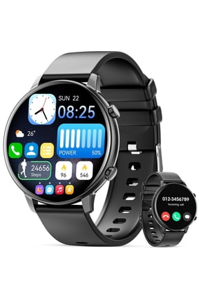 men's Smart Watch 1.39-inch, with Answer Make Call/IP68 waterproof/10 days standby, with Fitness Tracker,fits for Android iPhone Devices, perfect gift（ Black）