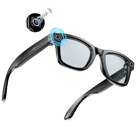 Mingdaln AI Bluetooth Smart Glasses,with sunglass lenses/Hands-Free Calls/AI assistant and translation for traveling and driving,10-Hour Playtime& Music