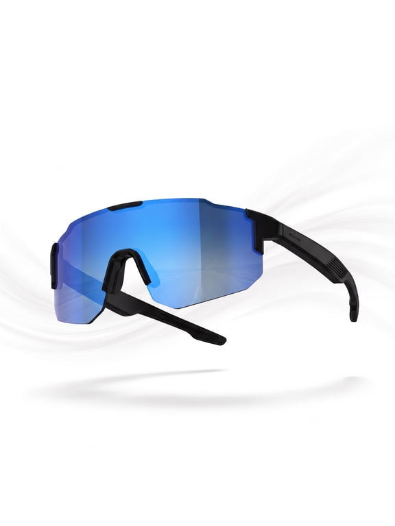 Cycling Smart Glasses Polarized Sports Sunglasses Open Ear Bluetooth Audio Touch Control Hands Free Calls 7H Battery Outdoor Riding