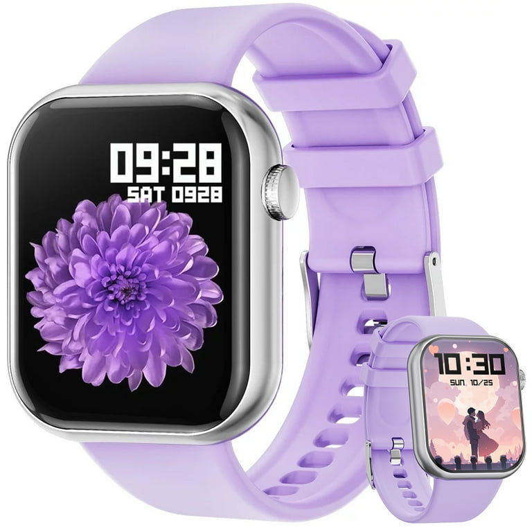 Mingdaln Smart Watch 1.85 Inch Wireless Call Smart Watch Fitness Watch with Activity Tracker Male and Female Compatible Android iPhone