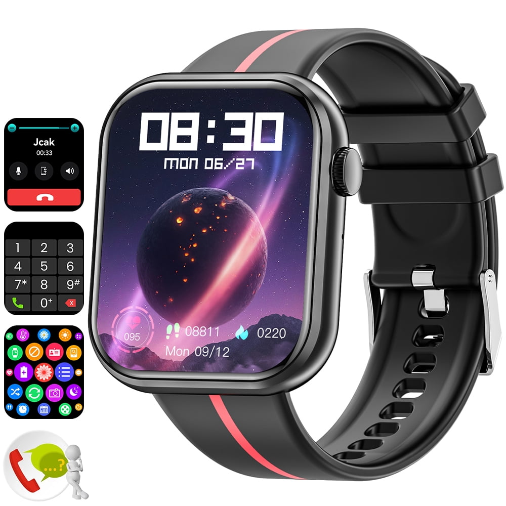 Aoujea Smart Watch HW13 1.57in Smart Watch Women Heart-Rate Monitor Full  Screen-Touch Fitness Band Smart Watches for Men Women Great Gifts for Less