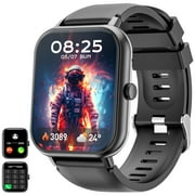 Mingdaln Smart Watch for Android Phone iPhone Compatible IP67 Waterproof Smart Watch Touch Screen Fitness Tracker Fitness Watch Men Women（black）