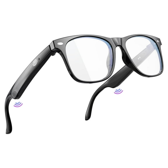 Mingdaln Wireless Bluetooth Glasses for Men and Women, Smart Glasses with Open-Ear Voice Control & Calling, Anti-Blue Light, AI Assistant & Translation for Traveling and Driving