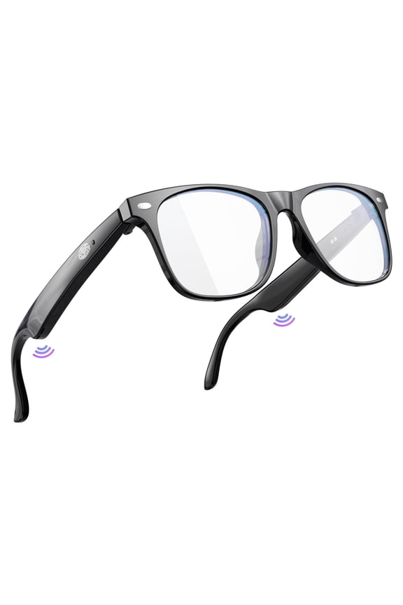 Wireless Bluetooth Glasses for Men and Women, Smart Glasses with Open-Ear Voice Control & Calling, Anti-Blue Light, AI Assistant & Translation for Traveling and Driving