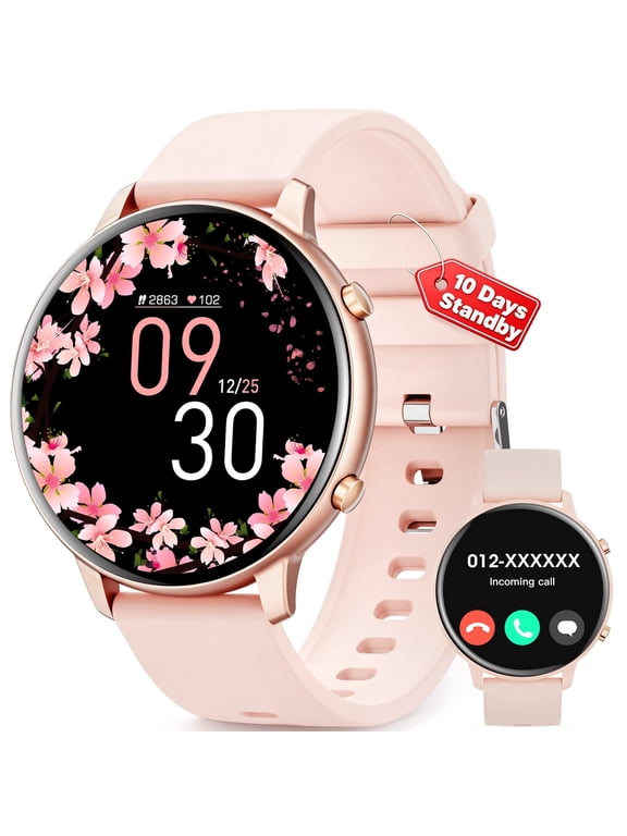 Smart Watch for Women, with 1.39" HD Answer Make Call/IP68 Waterproof/10 Days Standby, with Fitness Tracker,Smartwatch for Android IPhone Devices（Gold）