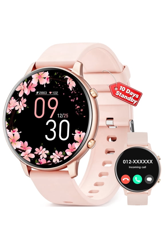 Smart Watch for Women, with 1.39" HD Answer Make Call/IP68 Waterproof/10 Days Standby, with Fitness Tracker,Smartwatch for Android IPhone Devices（Gold）