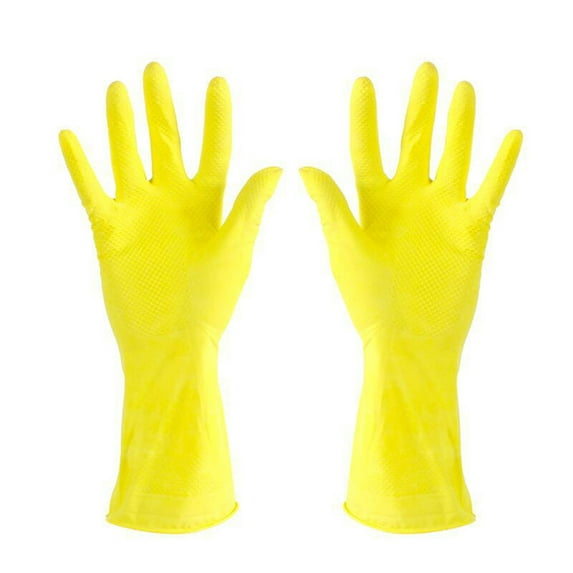 Mingjia Apron Sleeve,1×Glove,Long Rubber Warm Gloves Kitchen Dish Washing Cleaning Tool Hand Gloves Dishes Washing Gloves Latex Gauntlets