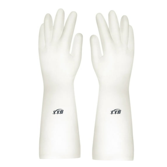 Mingjia Apron Sleeve,1 Pair Of Gloves,Gloves Gloves Washing Hand Rubber Long Cleaning Warm Gloves Kitchen Latex Dish Washing Tool Dishes Gauntlets Kitchen Dining Bar
