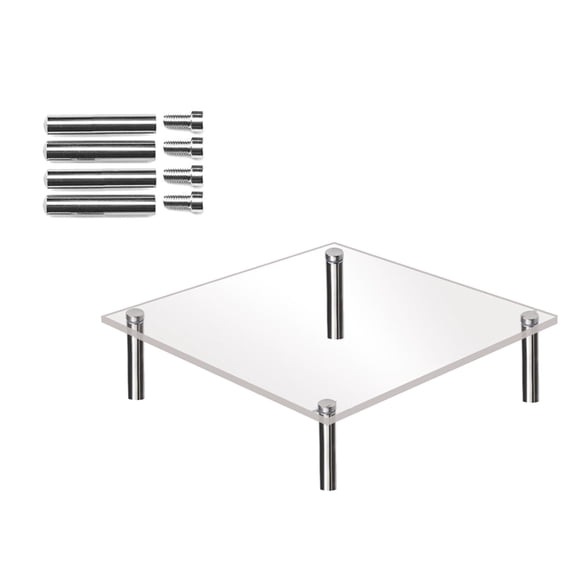 Mingjia Baking Trays & Trays,1Pc Display Rack,Clear Acrylic Cake Display Stand Square Metal Support Shelf