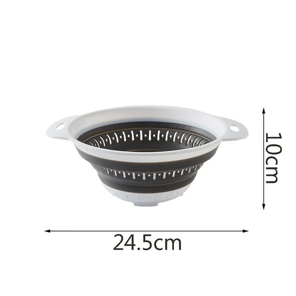 Mingjia Tableware,1 Pc Drainage Basket,Collapsible Colander Strainer with Plastic Handles Foldable Storage Basket