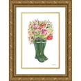 thumbnail image 1 of Mingo, Jessica 11x14 Gold Ornate Wood Framed with Double Matting Museum Art Print Titled - Blooms and Boots, 1 of 4