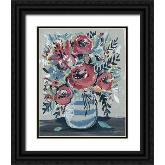 Mingo, Jessica 12x14 Black Ornate Wood Framed with Double Matting Museum Art Print Titled - Sophias Flowers