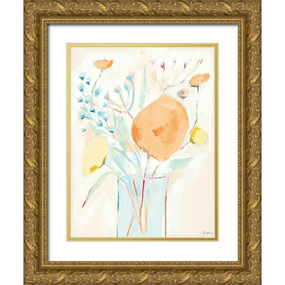 Mingo, Jessica 12x14 Gold Ornate Wood Framed with Double Matting Museum Art Print Titled - Restful Harmony I