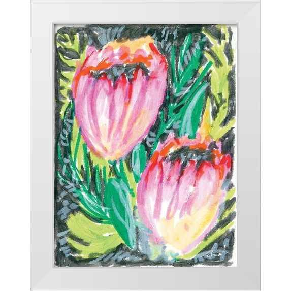 Mingo, Jessica 12x14 White Modern Wood Framed Museum Art Print Titled - Thistles