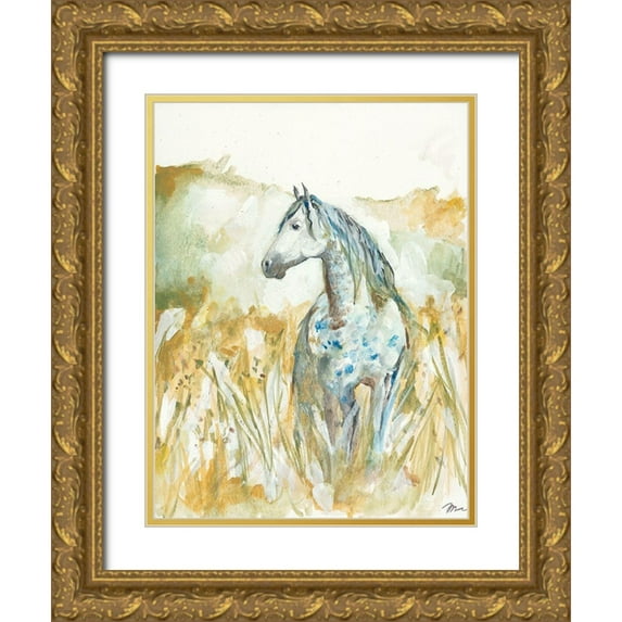 Mingo, Jessica 15x18 Gold Ornate Wood Framed with Double Matting Museum Art Print Titled - Dreams in a Field