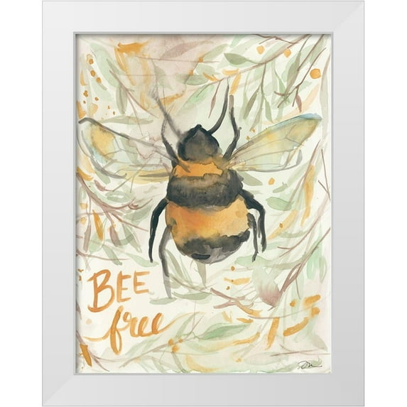 Mingo, Jessica 15x18 White Modern Wood Framed Museum Art Print Titled - Bee Free