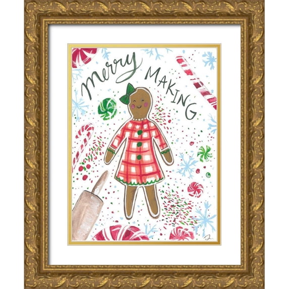 Mingo, Jessica 19x24 Gold Ornate Wood Framed with Double Matting Museum Art Print Titled - Merry Making