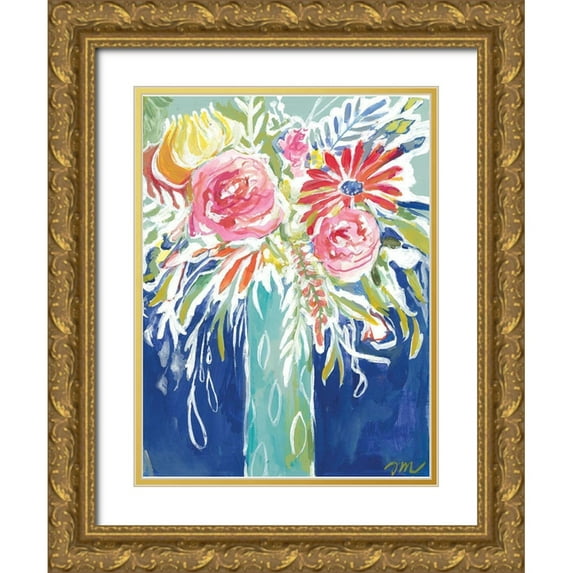 Mingo, Jessica 19x24 Gold Ornate Wood Framed with Double Matting Museum Art Print Titled - Ophelias Roses