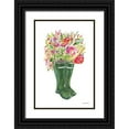 thumbnail image 1 of Mingo, Jessica 23x32 Black Ornate Wood Framed with Double Matting Museum Art Print Titled - Blooms and Boots, 1 of 4