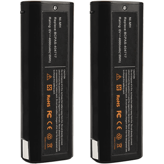 Mingsci For 6V 4000mAh Paslode 404717 2Pack Ni-MH Battery compatible with 900600 901000 902000 B20720 CF-325