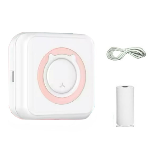 Mingsci Mini Pocket Printer "Photo Printers" with USB Cable & User Manual, Pink