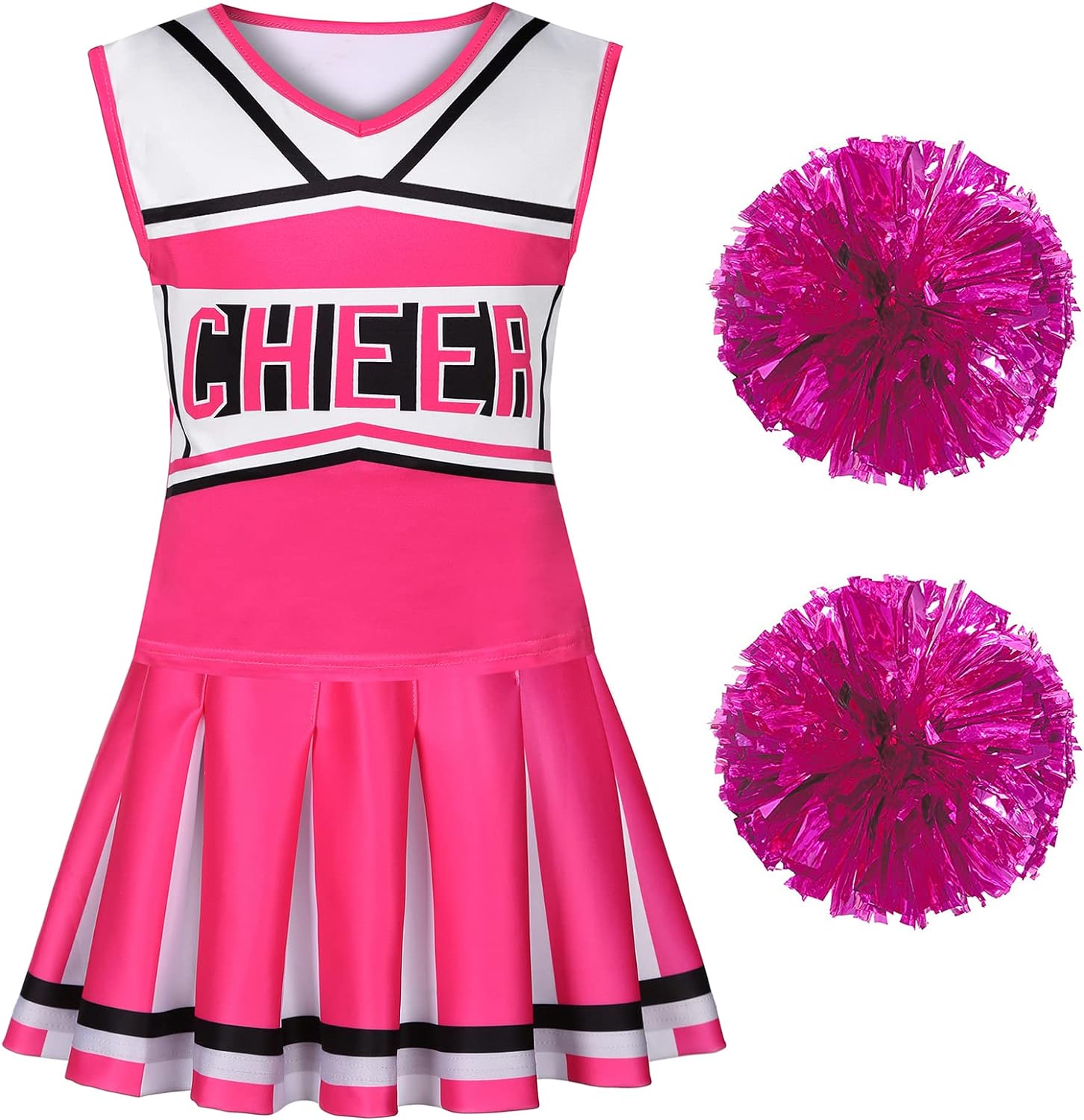 Mingshuo Girls Cheerleader Outfit Cheerleading Costume for Halloween