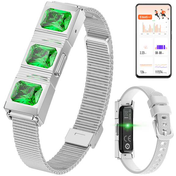 Mingdaln 2025 New Smart Bracelet with Answer/Dial/170 Sport Modes/Long Battery Life/IP68 Water Resistant, Premium Accessories, Dual Strap (Silver)
