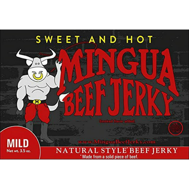 Mingua Sweet and Hot Beef Jerky 3.5oz [Pack of 4]
