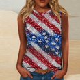 thumbnail image 1 of Mingw 4th of July Clothes Independence Day 4th of July Sleeveless Tee Womens Tops USA Flag Graphic Tank Tops, 1 of 4