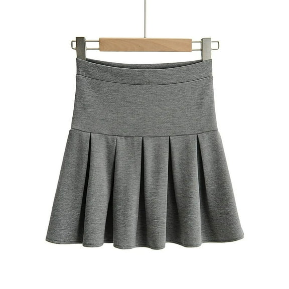 Mingw Athletic Skirt for Women Women's A-Line Skirt Color High Waist Skirt Pleated Skirt