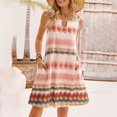 thumbnail image 1 of Mingw Beach Vacation Clothes for Women Summer Dresses for Women Short Sleeve Square Neck A Line Midi Dress Boho Beach Floral Print Sundress, 1 of 3
