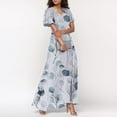 thumbnail image 1 of Mingw Beach Vacation Clothes for Women Women's Summer Puff Sleeve Floral Split Maxi Dress Flowy A Line Casual Beach Long Dresses 2025, 1 of 6