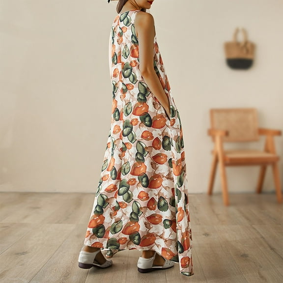 Mingw Beach Vacation Clothes for Women Womens Long Maxi Summer Floral Print Short Sleeve Flowy Modest Maxi Dress Gown