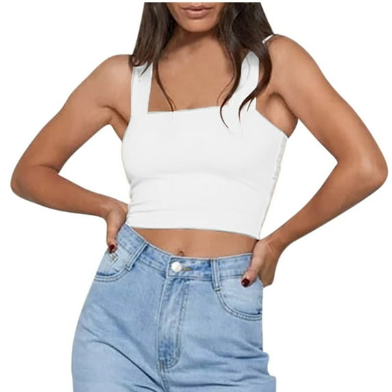 Mingw No Boundaries Tube Top for Women Classic Low Square Neck Sexy Tank Top Wide Strap Sexy Cooling Breathable and Comfortable Outwear Available in Multi Color