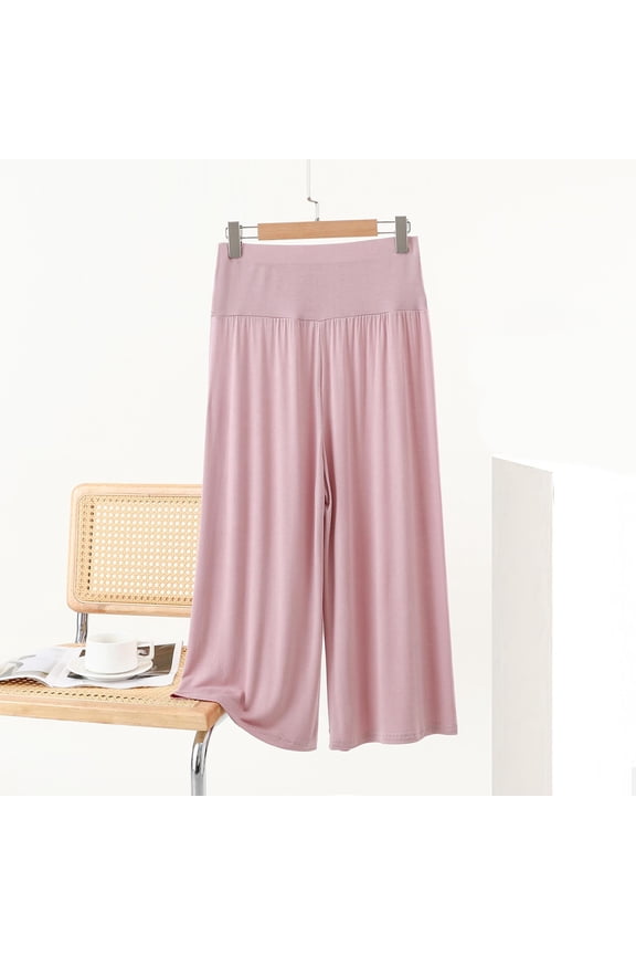 Capri Pants for Women Summer 2025 Wide Leg Flowy Flare Pant Comfortable Trousers