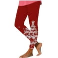 thumbnail image 1 of Mingw Festival Christmas Printed Leggings for Women Skinny Stretchy and Comfortable Yoga Pants Thermal Christmas Holiday Trousers,Multicolor,M, 1 of 5
