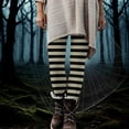 thumbnail image 1 of Mingw Halloween Striped Print Leggings for Women Sports Fitness Pants Casual Tight Fitting Yoga Pants Stretch Pants,Clear,L, 1 of 6