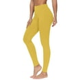 thumbnail image 1 of Mingw High Waist Athletic Leggings for Women Tummy Control Ultra Soft Stretchy and Comfortable Yoga Pants for Gym,Yellow,XL, 1 of 5