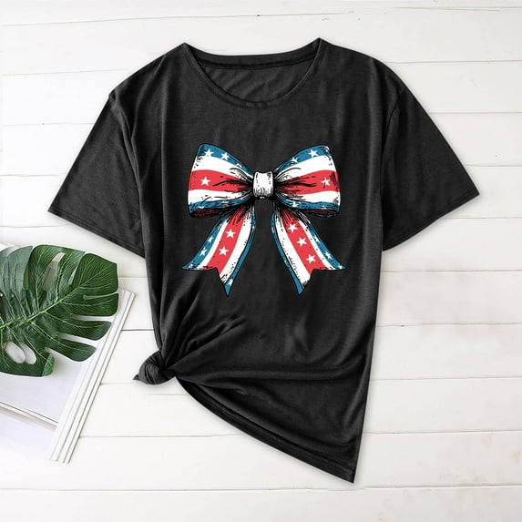 Mingw Independence Day Shirt 4th of July Short Sleeve Shirt Women Graphic Shirt Independence Day Top