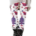 thumbnail image 1 of Mingw Ladies' Christmas Printed Leggings High waist Tight Athletic Yoga Pants Y2K Snowflake Printed Trousers,Multicolor,S, 1 of 5