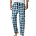 thumbnail image 1 of Mingw Light blue,3XL Pajama Pants for Men Plaid Cozy Long Sleep Pants Soft Lounge Homewear Pants, 1 of 5