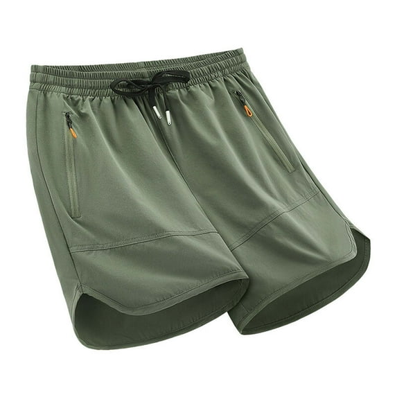 Mingw Mens Shorts Men's 2025 Summer Lightweight and Breathable Shorts Moisture Wicking with Zipper Pockets