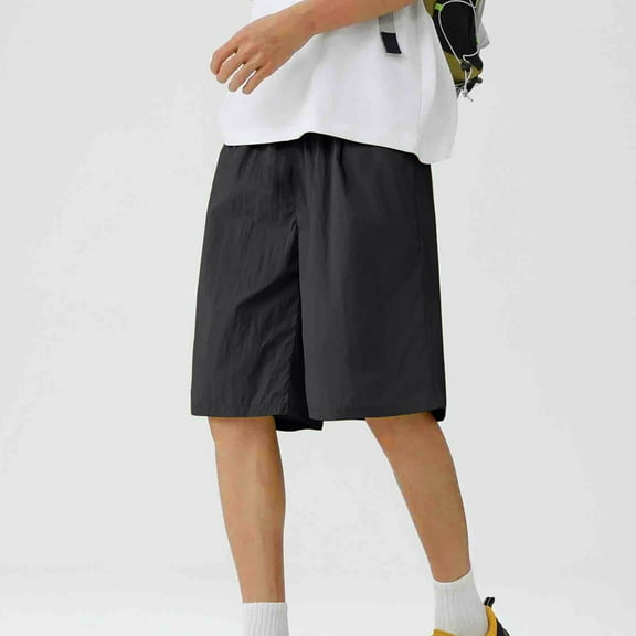 Mingw Mens Shorts Men's Bermuda Casual Wide Leg Shorts Moisture Wicking Basketball Relaxed Fit Shorts