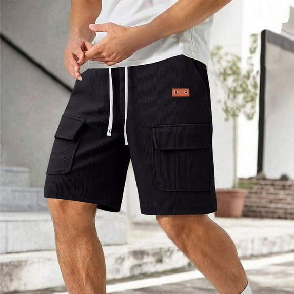Mingw Mens Shorts Men's Fleece Shorts Stretch Casual Jersey Shorts for Workout
