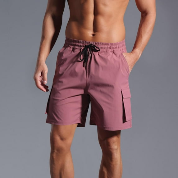 Mingw Mens Shorts Men's Fleece Shorts Stretch Casual Jersey Shorts for Workout