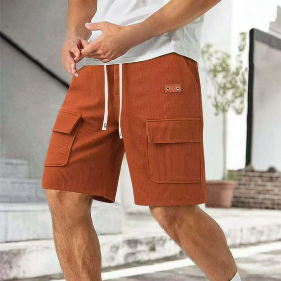 Mingw Mens Shorts Men's Fleece Shorts Stretch Casual Jersey Shorts for Workout